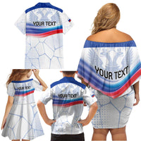 Personalized Russia Double-headed Eagle Family Matching Off Shoulder Short Dress and Hawaiian Shirt Special Flag Style LT9 - Wonder Print Shop