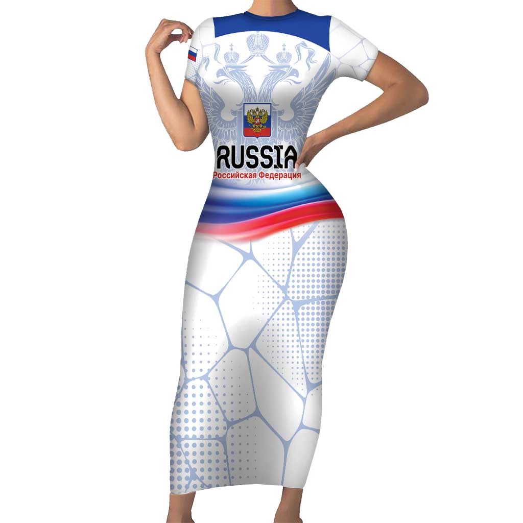 Personalized Russia Double-headed Eagle Family Matching Short Sleeve Bodycon Dress and Hawaiian Shirt Special Flag Style - Wonder Print Shop