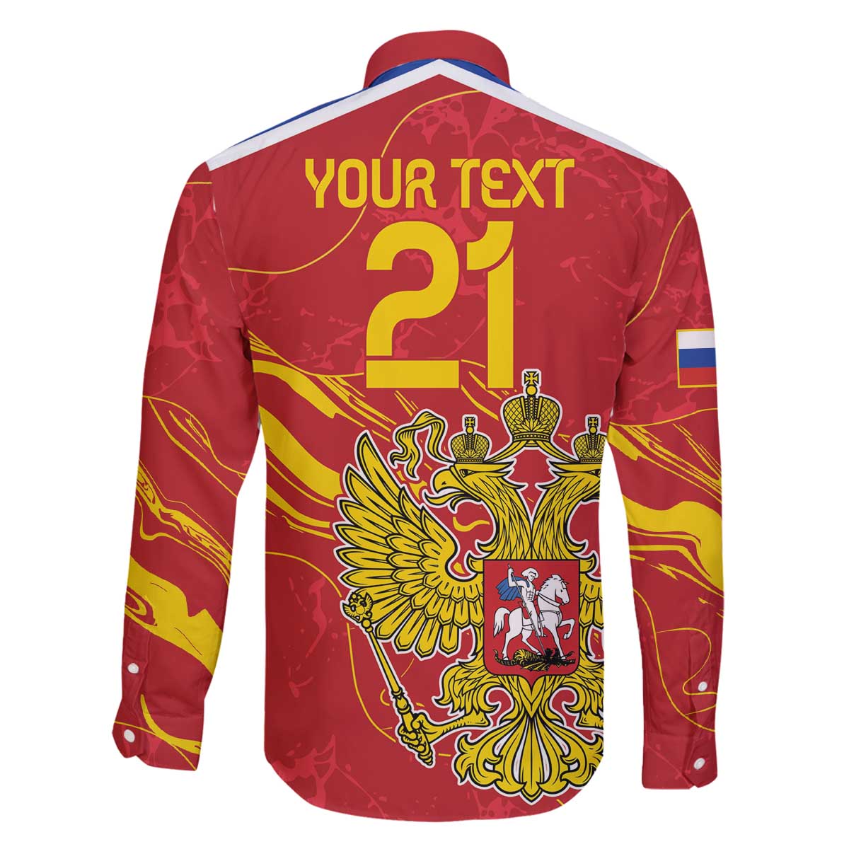 Custom Russia with Double-headed Eagle Family Matching Off The Shoulder Long Sleeve Dress and Hawaiian Shirt - Wonder Print Shop