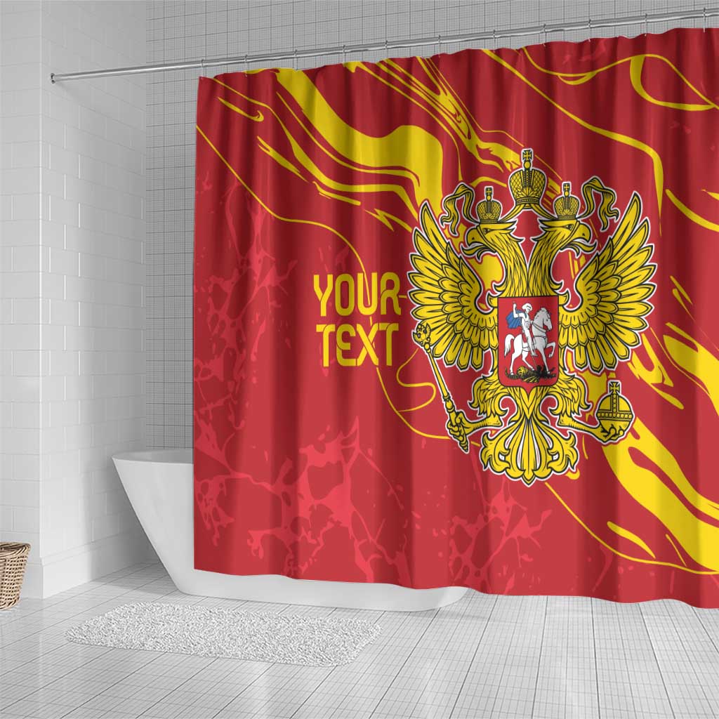 Custom Russia with Double-headed Eagle Shower Curtain