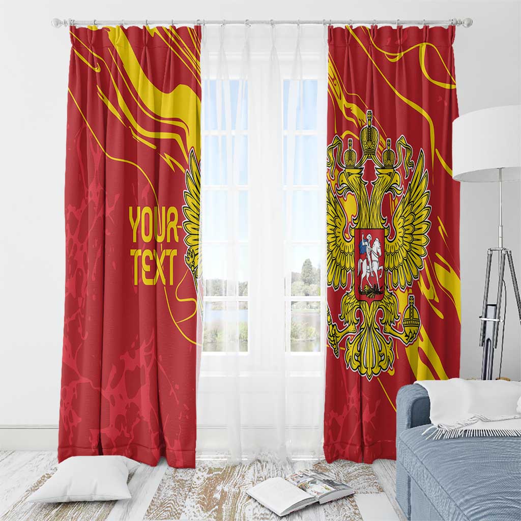 Custom Russia with Double-headed Eagle Window Curtain - Wonder Print Shop