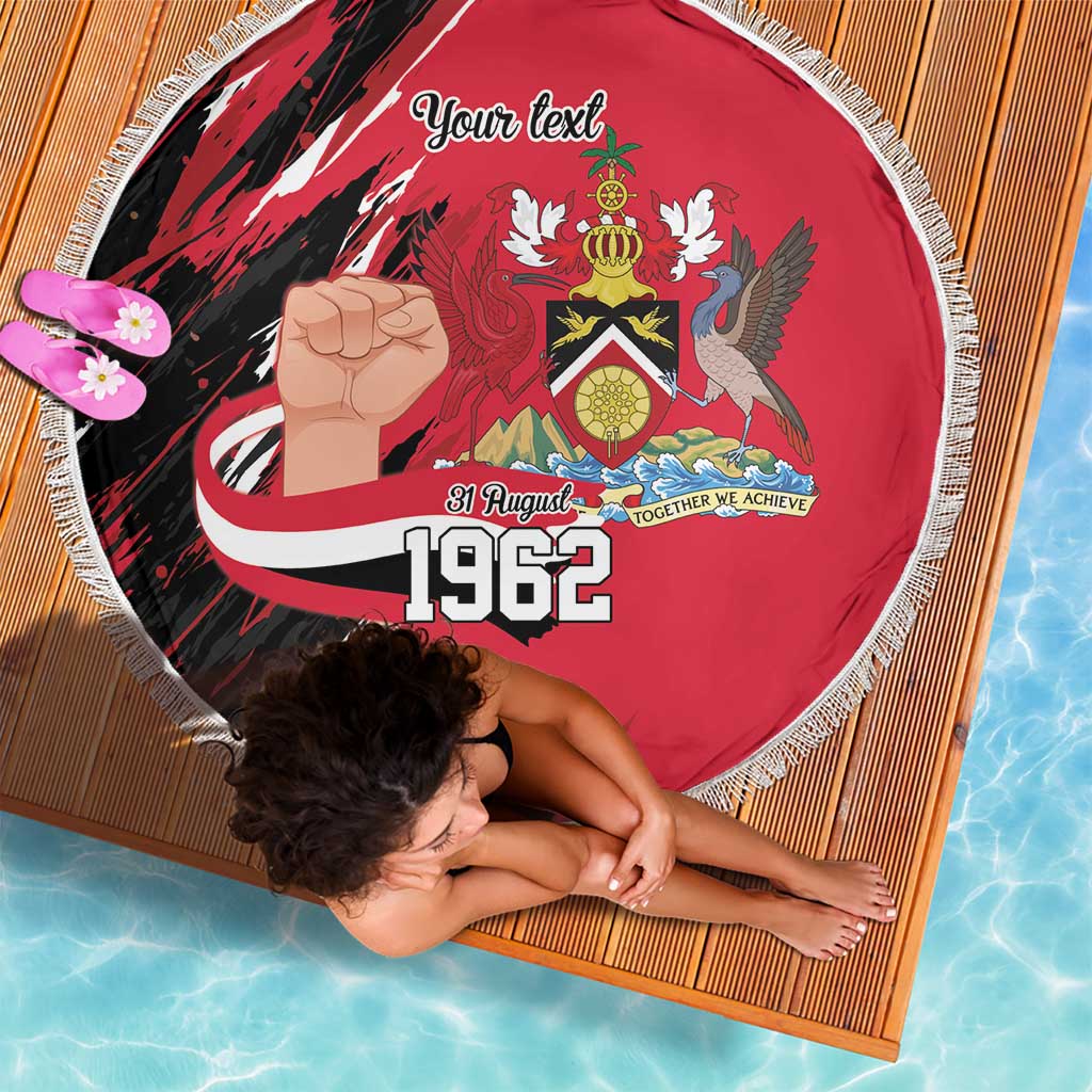 Trinidad and Tobago 1962 Personalized Beach Blanket Happy Independence Day August 31th - Wonder Print Shop