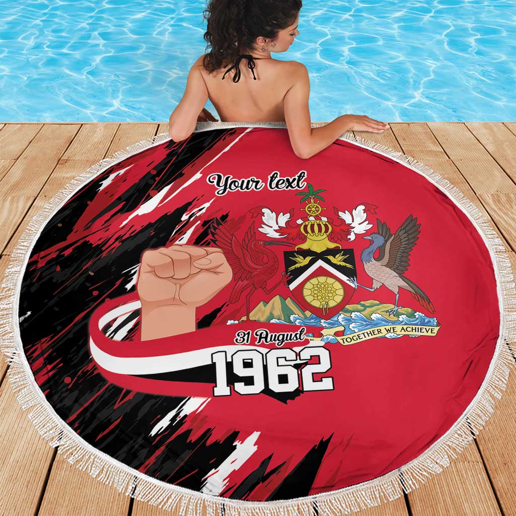 Trinidad and Tobago 1962 Personalized Beach Blanket Happy Independence Day August 31th - Wonder Print Shop