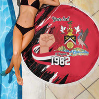 Trinidad and Tobago 1962 Personalized Beach Blanket Happy Independence Day August 31th - Wonder Print Shop