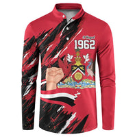 Trinidad and Tobago 1962 Personalized Button Sweatshirt Happy Independence Day August 31th - Wonder Print Shop