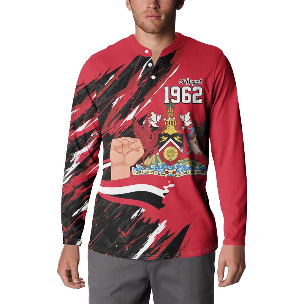 Trinidad and Tobago 1962 Personalized Button Sweatshirt Happy Independence Day August 31th - Wonder Print Shop