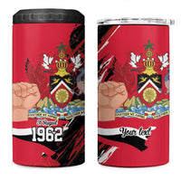 Trinidad and Tobago 1962 Personalized 4 in 1 Can Cooler Tumbler Happy Independence Day August 31th - Wonder Print Shop