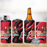 Trinidad and Tobago 1962 Personalized 4 in 1 Can Cooler Tumbler Happy Independence Day August 31th - Wonder Print Shop