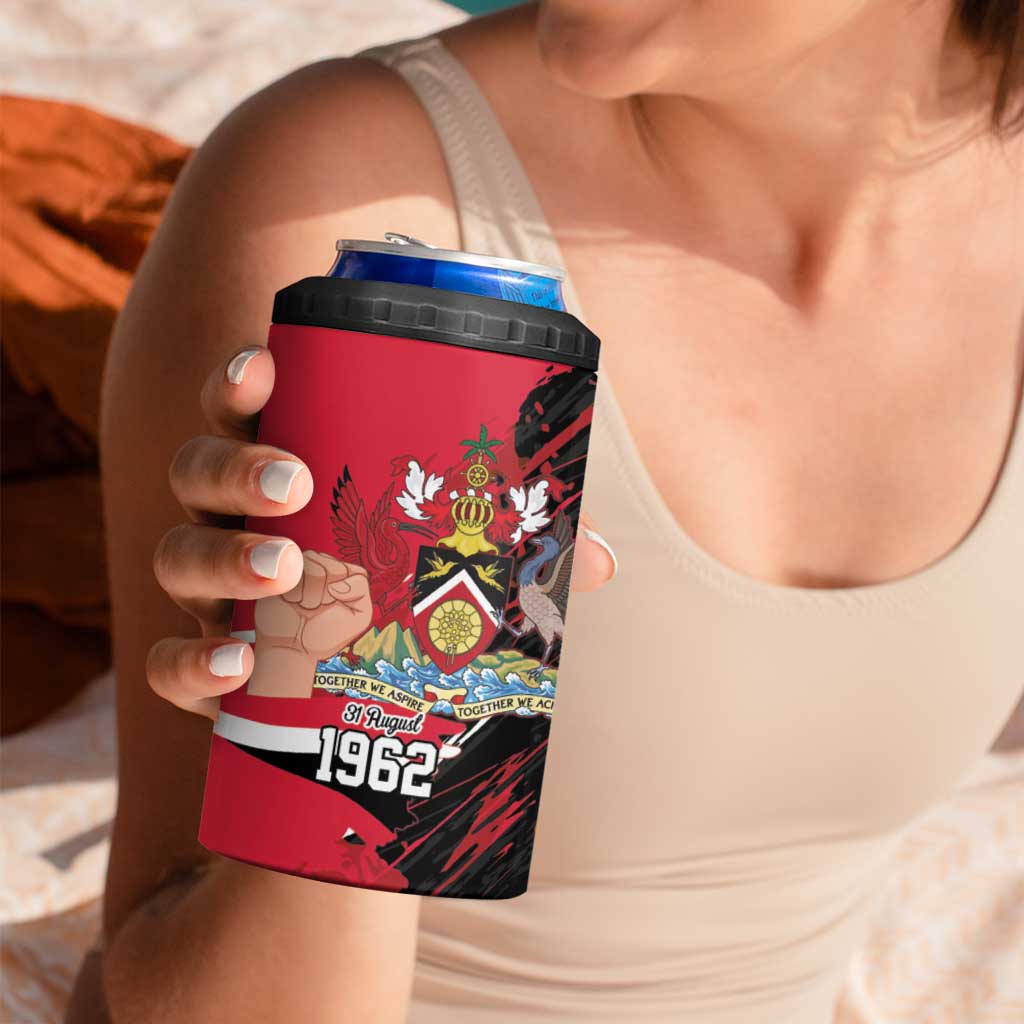 Trinidad and Tobago 1962 Personalized 4 in 1 Can Cooler Tumbler Happy Independence Day August 31th - Wonder Print Shop