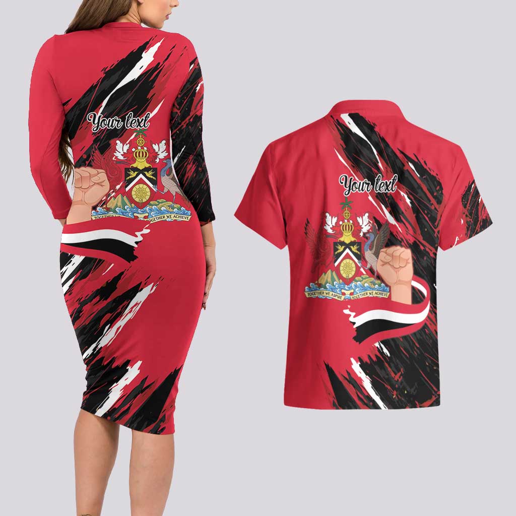Trinidad and Tobago 1962 Personalized Couples Matching Long Sleeve Bodycon Dress and Hawaiian Shirt Happy Independence Day August 31th - Wonder Print Shop