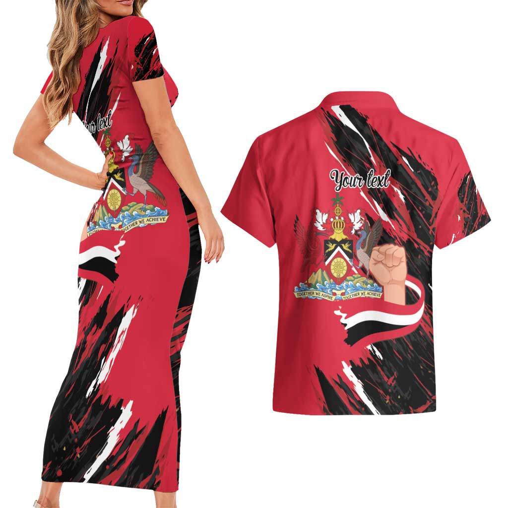 Trinidad and Tobago 1962 Personalized Couples Matching Short Sleeve Bodycon Dress and Hawaiian Shirt Happy Independence Day August 31th - Wonder Print Shop