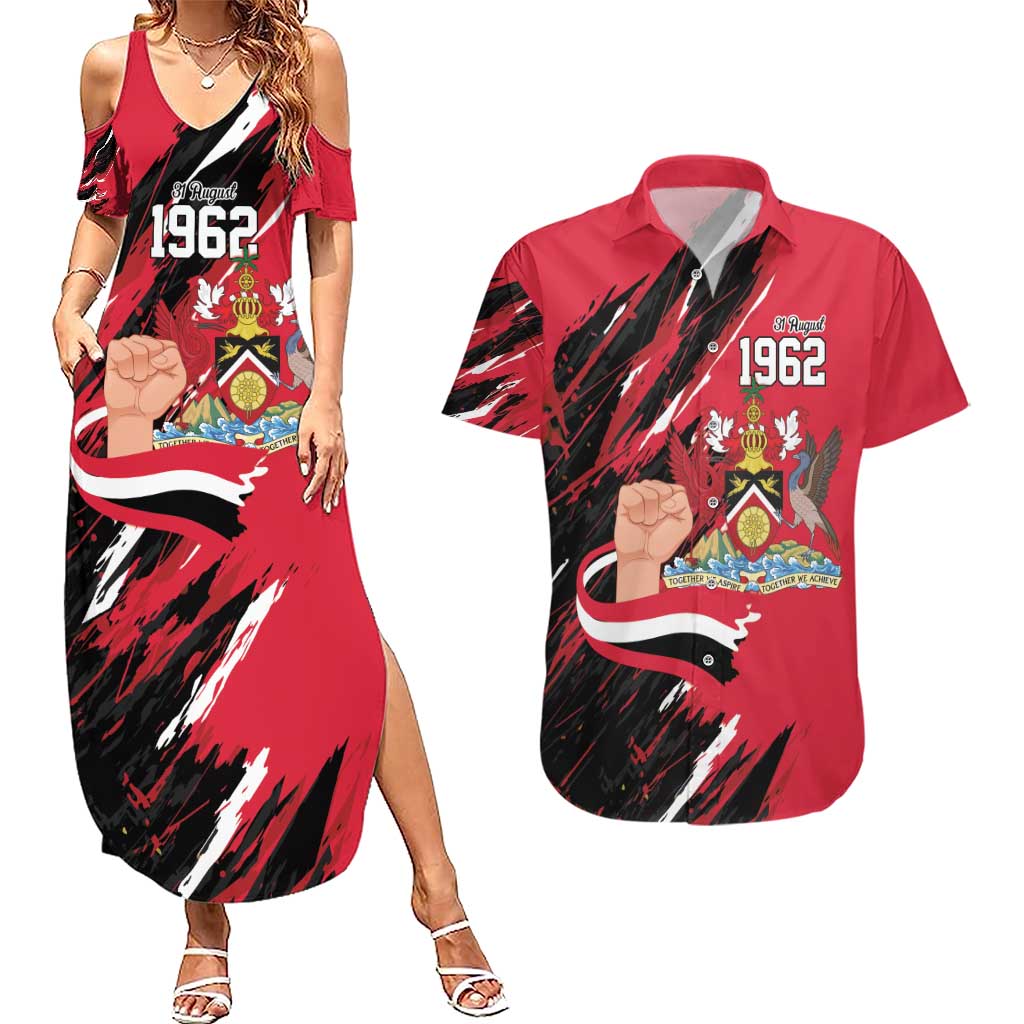 Trinidad and Tobago 1962 Personalized Couples Matching Summer Maxi Dress and Hawaiian Shirt Happy Independence Day August 31th - Wonder Print Shop