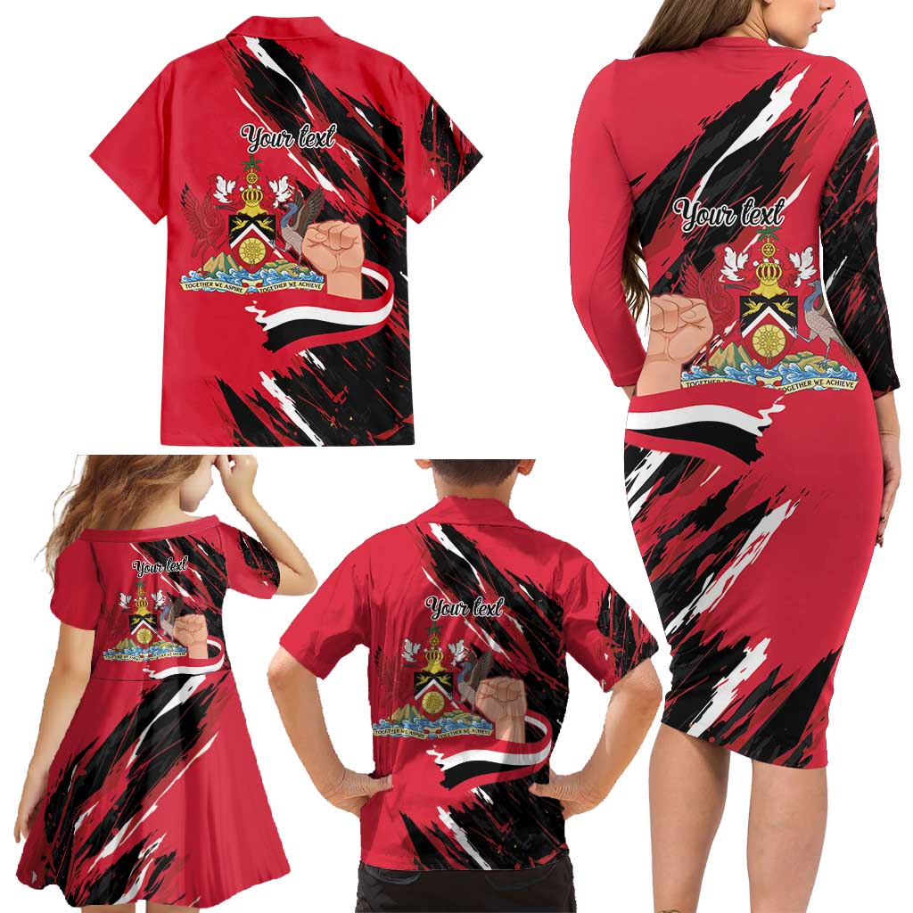 Trinidad and Tobago 1962 Personalized Family Matching Long Sleeve Bodycon Dress and Hawaiian Shirt Happy Independence Day August 31th - Wonder Print Shop