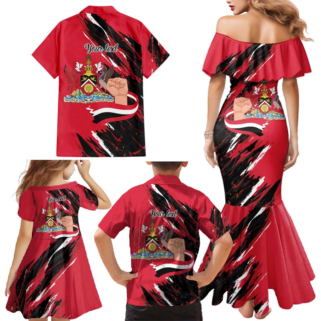 Trinidad and Tobago 1962 Personalized Family Matching Mermaid Dress and Hawaiian Shirt Happy Independence Day August 31th - Wonder Print Shop
