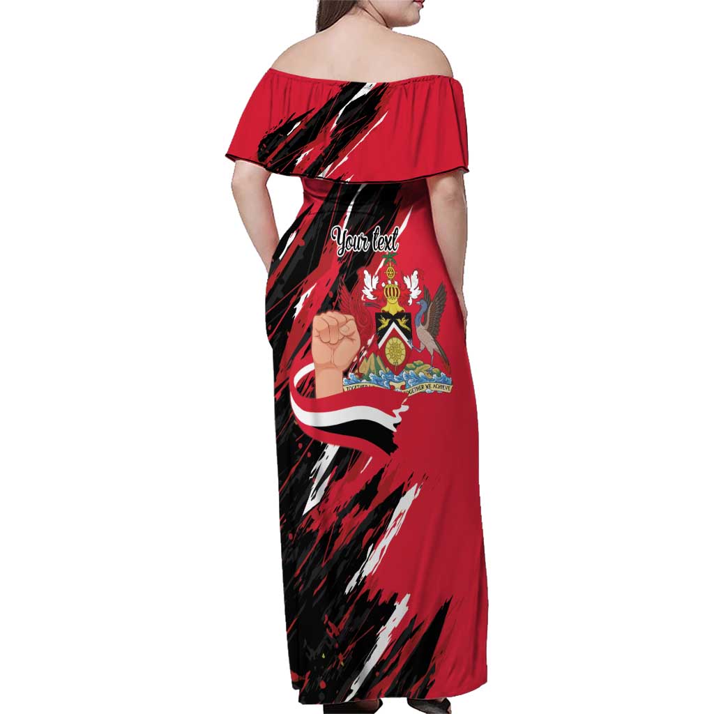Trinidad and Tobago 1962 Personalized Family Matching Off Shoulder Maxi Dress and Hawaiian Shirt Happy Independence Day August 31th - Wonder Print Shop
