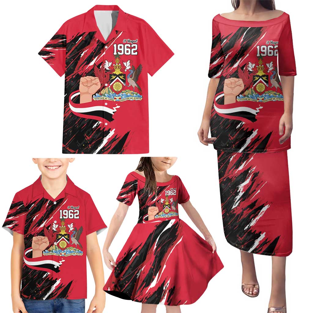 Trinidad and Tobago 1962 Personalized Family Matching Puletasi and Hawaiian Shirt Happy Independence Day August 31th - Wonder Print Shop