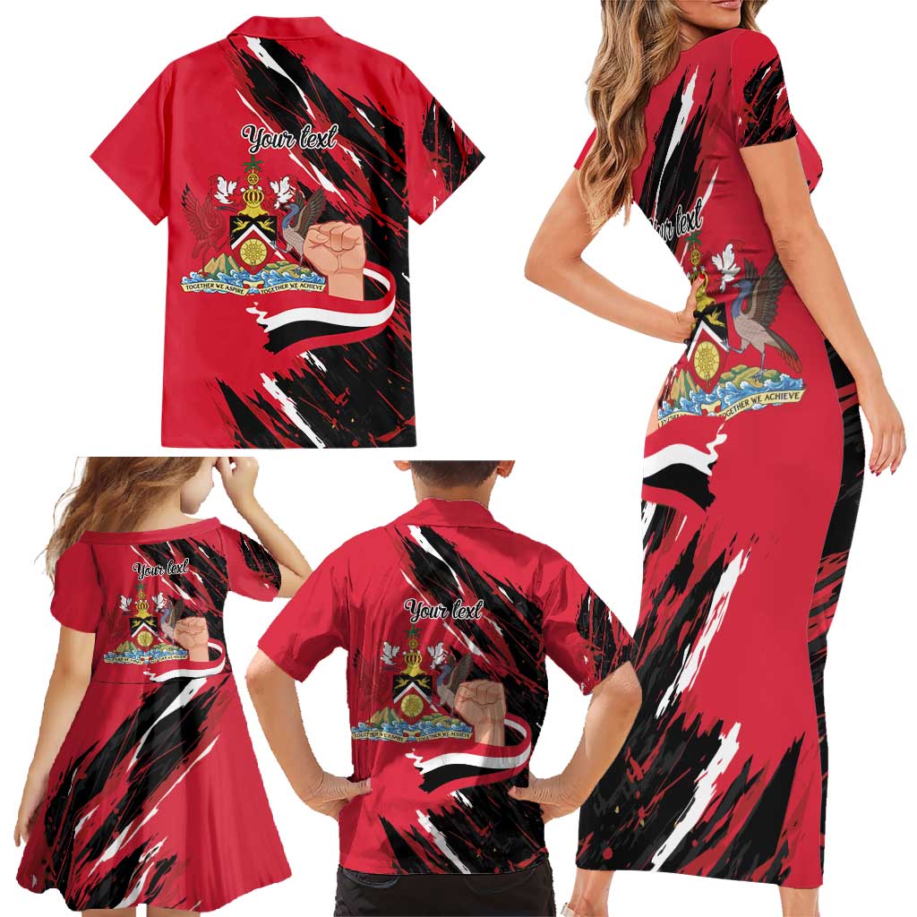 Trinidad and Tobago 1962 Personalized Family Matching Short Sleeve Bodycon Dress and Hawaiian Shirt Happy Independence Day August 31th - Wonder Print Shop