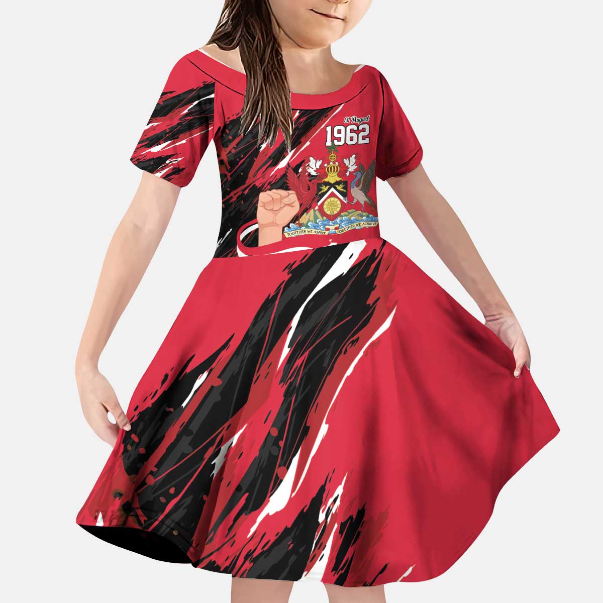 Trinidad and Tobago 1962 Personalized Kid Short Sleeve Dress Happy Independence Day August 31th - Wonder Print Shop