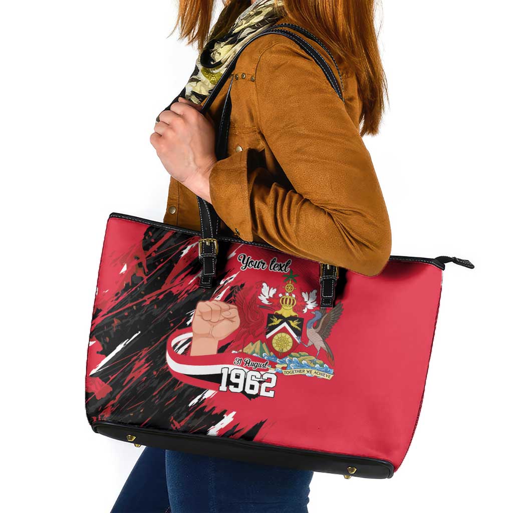 Trinidad and Tobago 1962 Personalized Leather Tote Bag Happy Independence Day August 31th - Wonder Print Shop