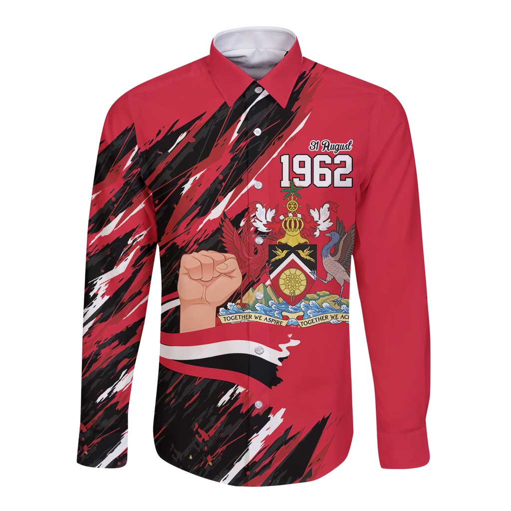 Trinidad and Tobago 1962 Personalized Long Sleeve Button Shirt Happy Independence Day August 31th - Wonder Print Shop