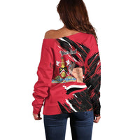 Trinidad and Tobago 1962 Personalized Off Shoulder Sweater Happy Independence Day August 31th - Wonder Print Shop
