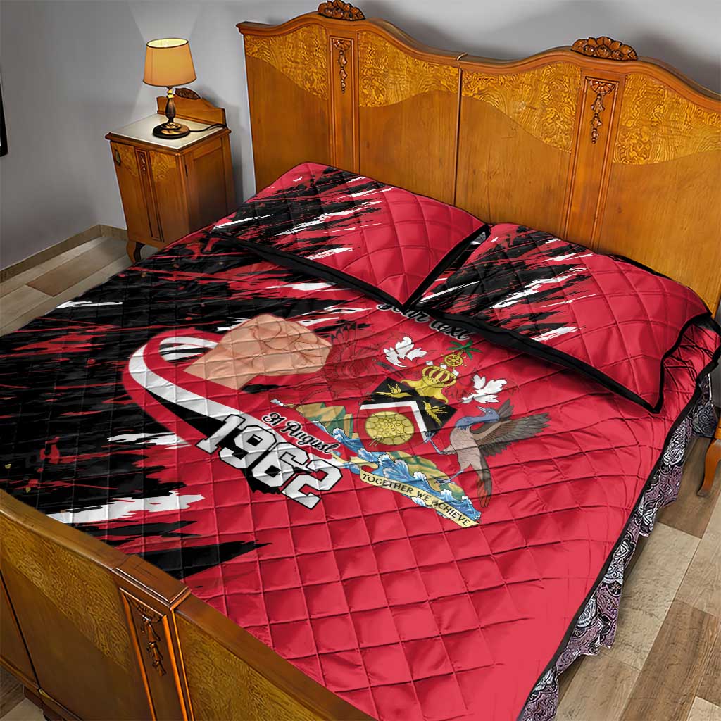 Trinidad and Tobago 1962 Personalized Quilt Bed Set Happy Independence Day August 31th - Wonder Print Shop