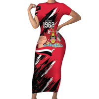 Trinidad and Tobago 1962 Personalized Short Sleeve Bodycon Dress Happy Independence Day August 31th - Wonder Print Shop