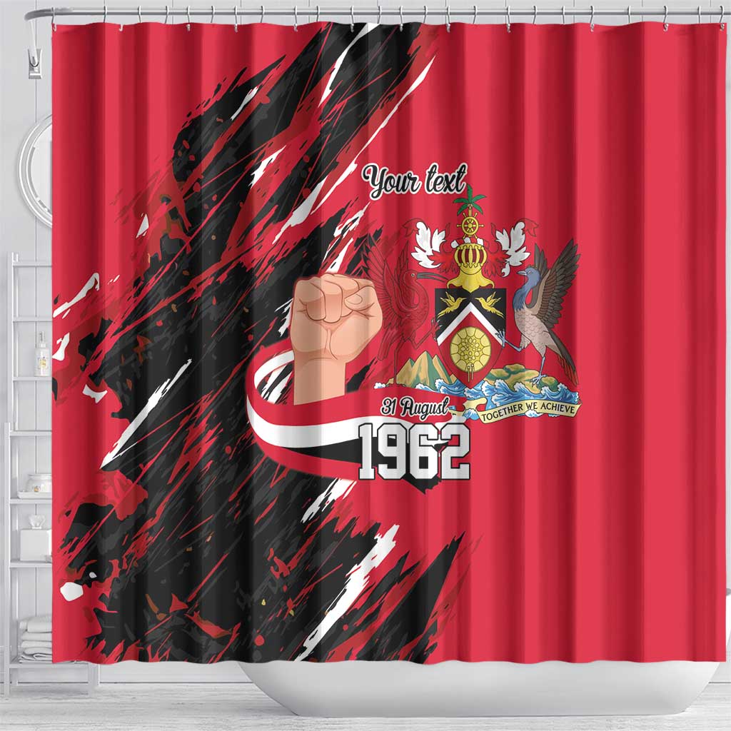 Trinidad and Tobago 1962 Personalized Shower Curtain Happy Independence Day August 31th - Wonder Print Shop