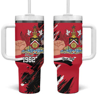Trinidad and Tobago 1962 Personalized Tumbler With Handle Happy Independence Day August 31th - Wonder Print Shop