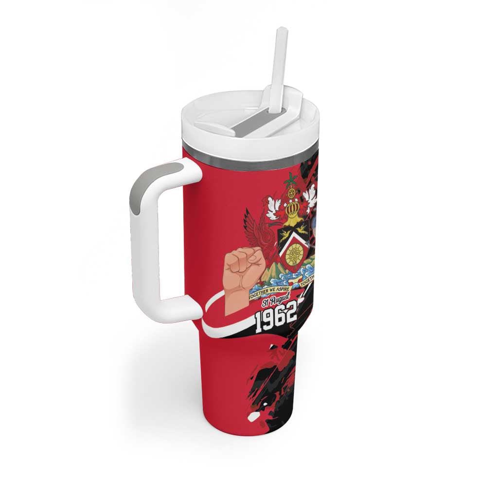 Trinidad and Tobago 1962 Personalized Tumbler With Handle Happy Independence Day August 31th - Wonder Print Shop