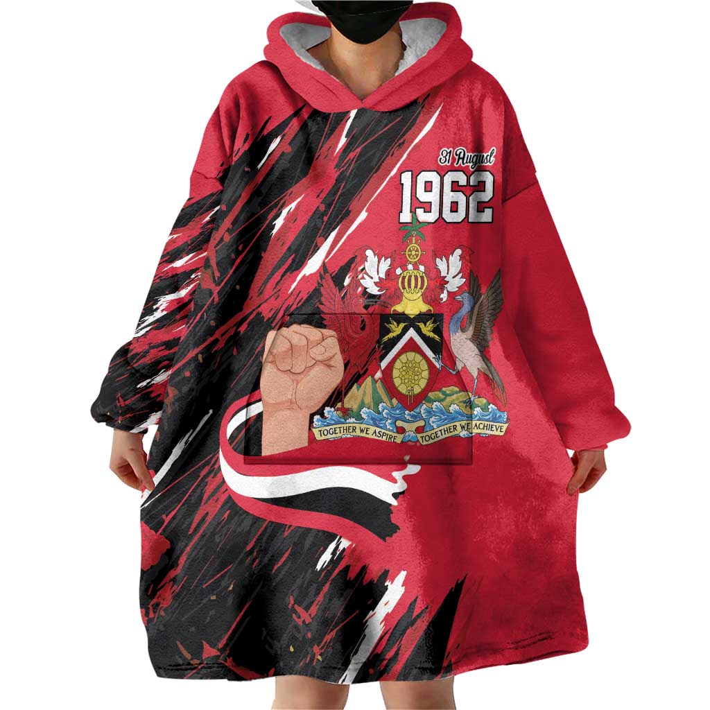 Trinidad and Tobago 1962 Personalized Wearable Blanket Hoodie Happy Independence Day August 31th - Wonder Print Shop