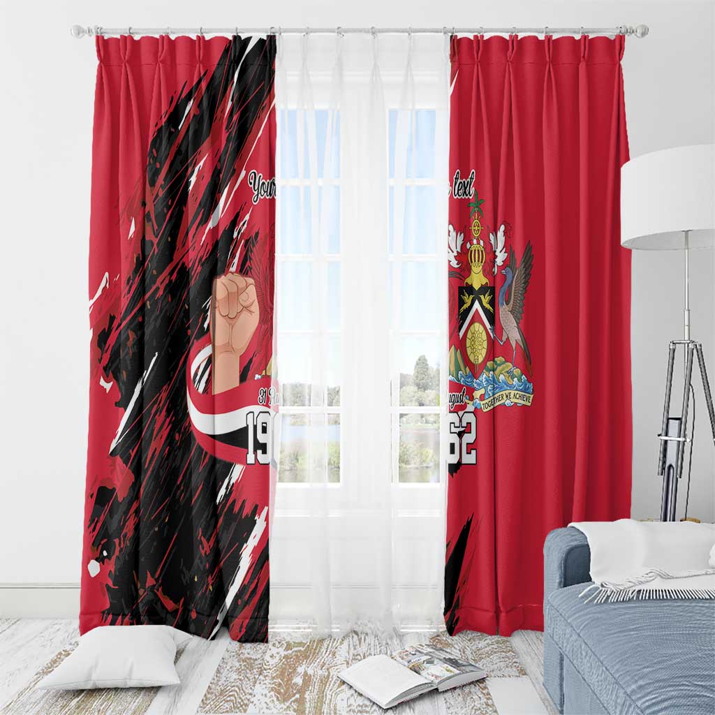 Trinidad and Tobago 1962 Personalized Window Curtain Happy Independence Day August 31th - Wonder Print Shop