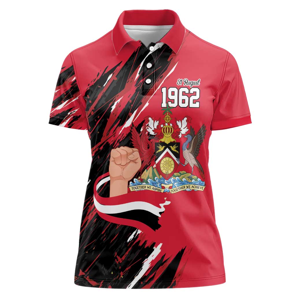 Trinidad and Tobago 1962 Personalized Women Polo Shirt Happy Independence Day August 31th - Wonder Print Shop