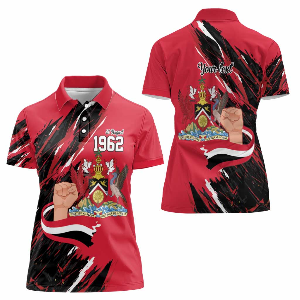 Trinidad and Tobago 1962 Personalized Women Polo Shirt Happy Independence Day August 31th - Wonder Print Shop