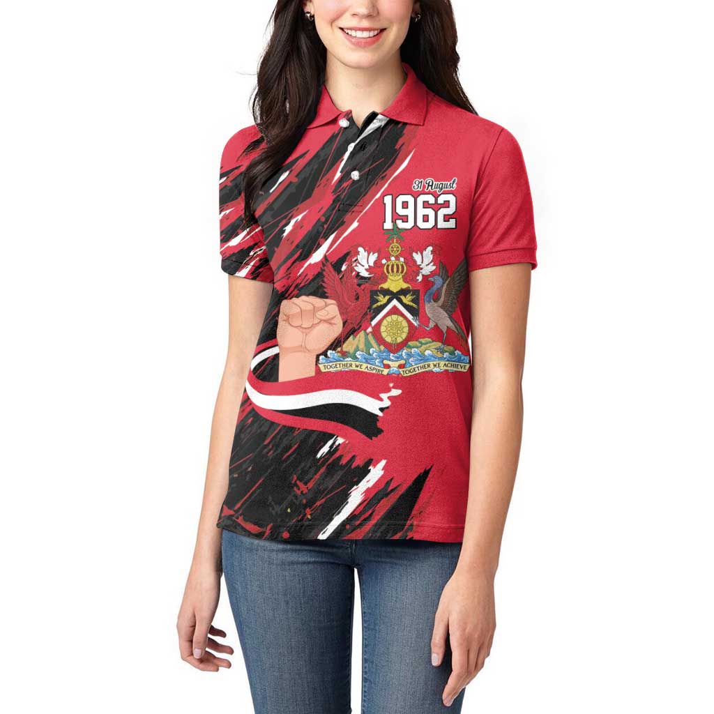 Trinidad and Tobago 1962 Personalized Women Polo Shirt Happy Independence Day August 31th - Wonder Print Shop