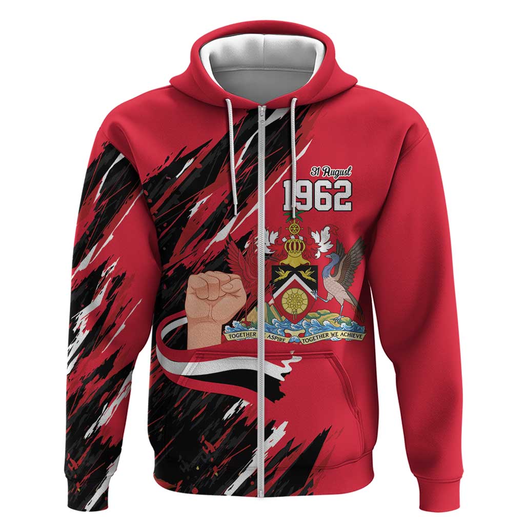 Trinidad and Tobago 1962 Personalized Zip Hoodie Happy Independence Day August 31th - Wonder Print Shop