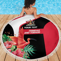 Trinidad and Tobago Personalized Beach Blanket Scarlet Ibis Tropical - Wonder Print Shop