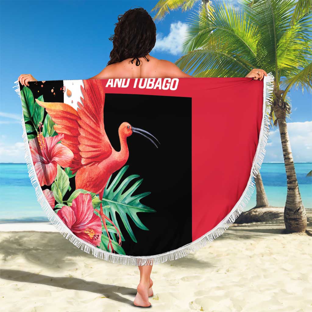 Trinidad and Tobago Personalized Beach Blanket Scarlet Ibis Tropical - Wonder Print Shop