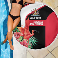 Trinidad and Tobago Personalized Beach Blanket Scarlet Ibis Tropical - Wonder Print Shop
