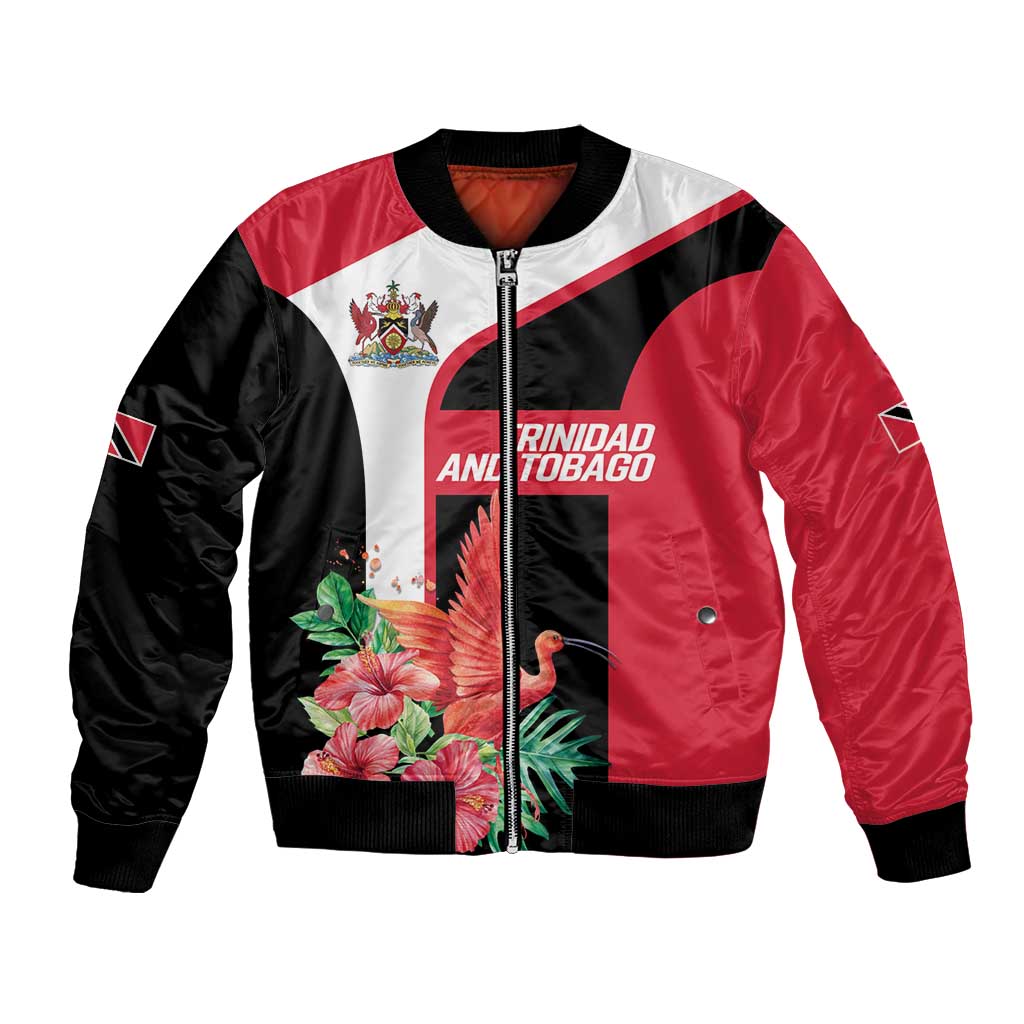 Trinidad and Tobago Personalized Bomber Jacket Scarlet Ibis Tropical - Wonder Print Shop