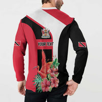Trinidad and Tobago Personalized Button Sweatshirt Scarlet Ibis Tropical - Wonder Print Shop