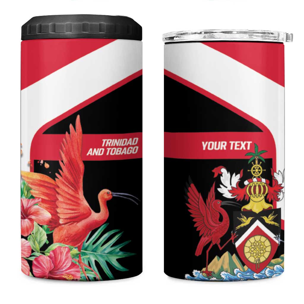 Trinidad and Tobago Personalized 4 in 1 Can Cooler Tumbler Scarlet Ibis Tropical - Wonder Print Shop