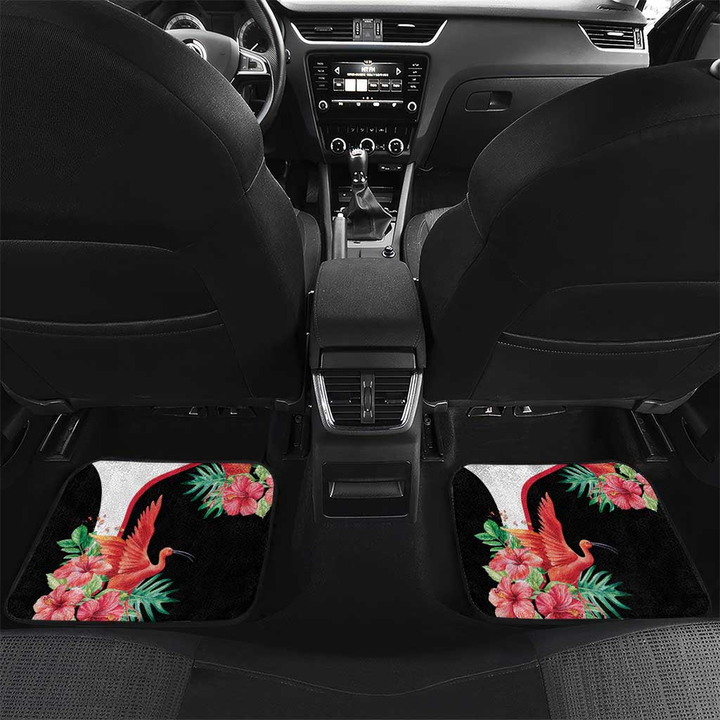 Trinidad and Tobago Personalized Car Mats Scarlet Ibis Tropical - Wonder Print Shop