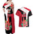 Trinidad and Tobago Personalized Couples Matching Off Shoulder Maxi Dress and Hawaiian Shirt Scarlet Ibis Tropical - Wonder Print Shop