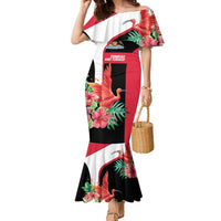 Trinidad and Tobago Personalized Family Matching Mermaid Dress and Hawaiian Shirt Scarlet Ibis Tropical - Wonder Print Shop