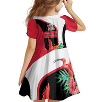 Trinidad and Tobago Personalized Family Matching Off Shoulder Maxi Dress and Hawaiian Shirt Scarlet Ibis Tropical - Wonder Print Shop