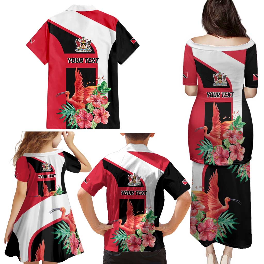 Trinidad and Tobago Personalized Family Matching Puletasi and Hawaiian Shirt Scarlet Ibis Tropical - Wonder Print Shop