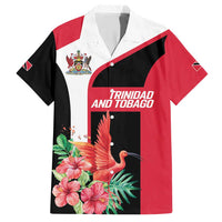 Trinidad and Tobago Personalized Family Matching Short Sleeve Bodycon Dress and Hawaiian Shirt Scarlet Ibis Tropical - Wonder Print Shop