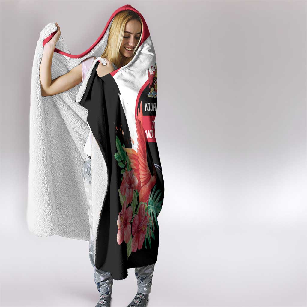 Trinidad and Tobago Personalized Hooded Blanket Scarlet Ibis Tropical - Wonder Print Shop
