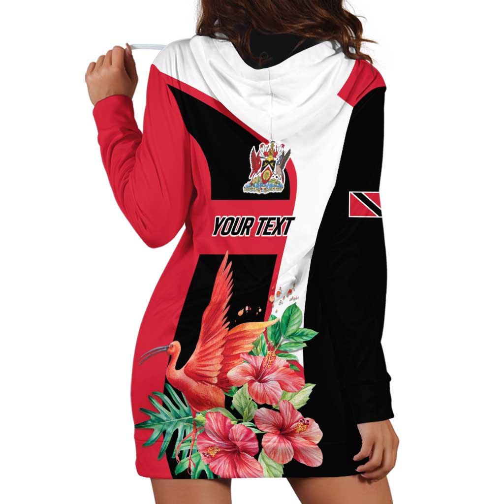 Trinidad and Tobago Personalized Hoodie Dress Scarlet Ibis Tropical - Wonder Print Shop